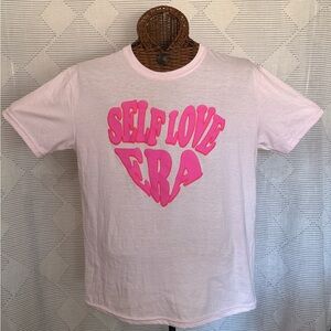 Self Love Era Graphic Tee XL Pink Short Sleeve Casual Shirt
